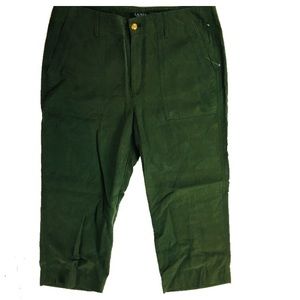 Lauren RALPH LAUREN  Cargo CROP PANTS  GREEN SZ 16